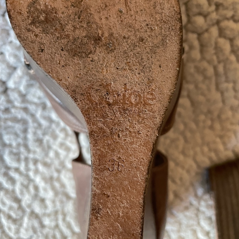 Authentic CHLOE Wedge Heel Peep Toe Shoes - Picture 7 of 8